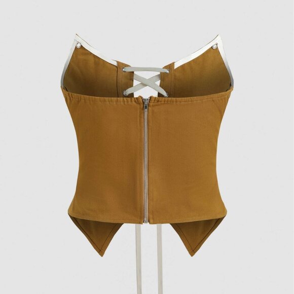 Cider Corset Lace Up Strapless Top F44 - Picture 2 of 6